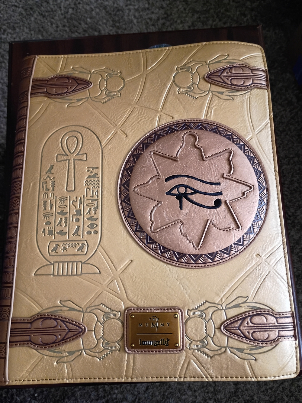 Loungefly The Mummy Gold and Brown Book Of The Living NWT